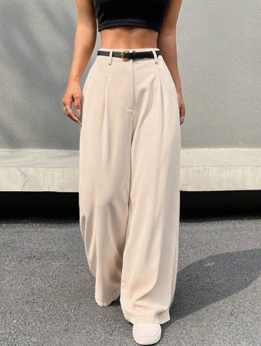 Parien Wide Leg without Belt Commuting Pant