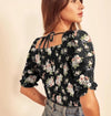 Parien floral square neck top