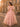 Peach Floral Rhinestone Bridgerton Dress