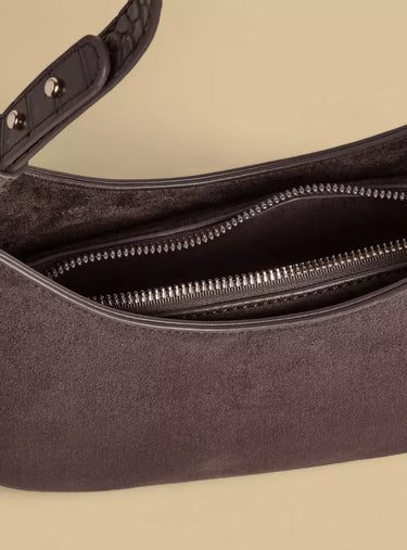 Plain Shoulder Bag with Zip Closure