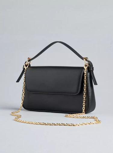 Plain Crossbody Bag with Chain Strap