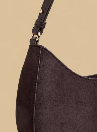 Plain Shoulder Bag with Zip Closure