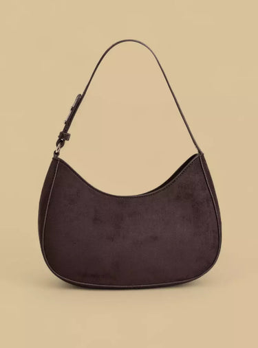 Plain Shoulder Bag with Zip Closure