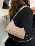 Quilted Detail Baguette Bag