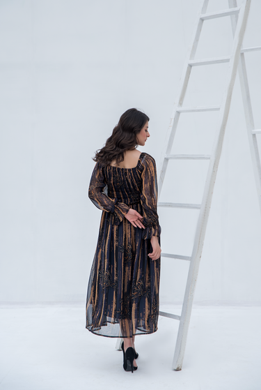 Parien Rustic Charm Chiffon Dress (Clearance Sale)
