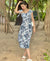 PARIEN CUTE PRINTED TIE-STRAP MIDI DRESS( pre order