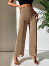 PETITE Split Hem Straight Leg Pants