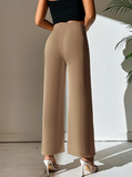 PETITE Split Hem Straight Leg Pants