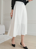 Parien Solid Long Flare Skirt