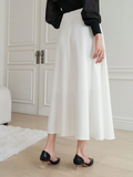 Parien Solid Long Flare Skirt