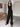 Square Neck Suit Vest & High Waist Wide-Leg Pants