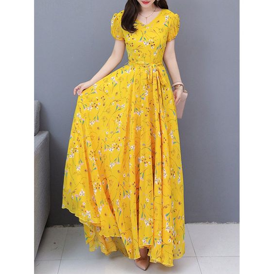Sweetheart neck Floral print Maxi