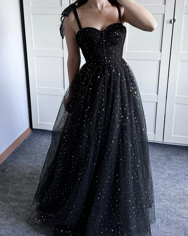 Tulle a-line sweetheart mesh prom dress