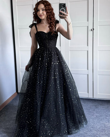 Tulle a-line sweetheart mesh prom dress