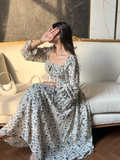 Devoré Vintage Meadow Floral Maxi Dress