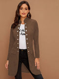 Double Breasted Fake Flap Pocket Coat(Clearance Sale)