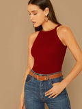 Solid Form Fitting Halter Top( CLEARANCE SALE