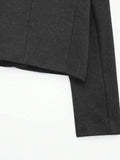 Dark Grey Wool Old Money Style Jacket