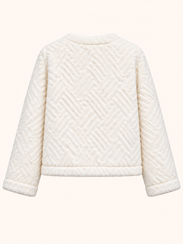 Round Neck Warm Sherpa Pocket Thickened Coat