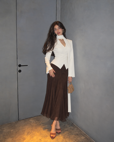 Parien Tailored Scarf Top
