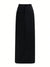 Solid Color High Waist Side Slit Hem Maxi Casual Skirt