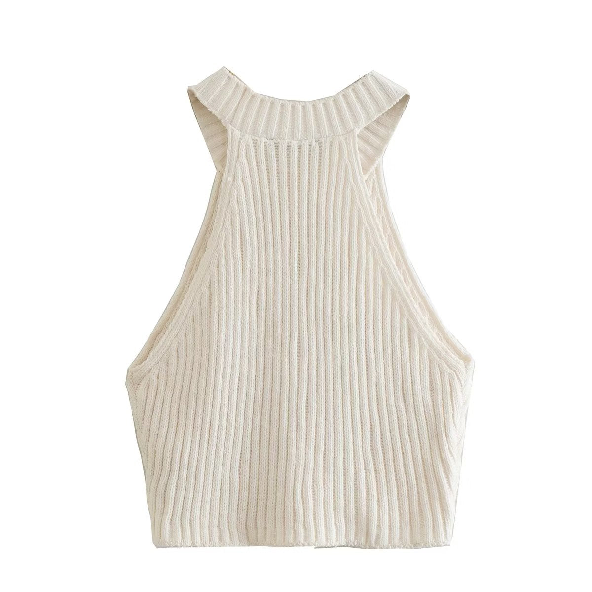 Crystal Inlaid Knitted Small Tank Top( Clearance Sale)