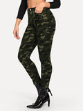 Camo Print Skinny Jeans( clearance sale