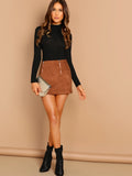 Double Zip Bodycon Skirt( CLEARANCE SALE