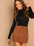 Double Zip Bodycon Skirt( CLEARANCE SALE