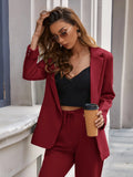 Lapel Neck Open Front Blazer