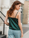 Cowl Neck Silk Cami Crop Top( Clearance sale