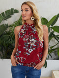 Fold Pleated Floral Top