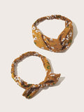 2pcs Toddler Girls Flower Pattern Knot Headband