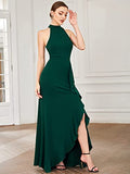 Parien Mermaid High Neck Sleeveless Long Formal Dress( CLEARANCE SALE