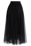 POLKA DOTS DOUBLE-LAYERED MESH SKIRT( CLEARANCE SALE