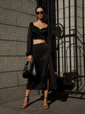 Puff sleeve cropped top