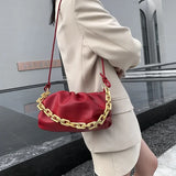 Cloud  Handle Ruched Shoulder Bag