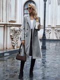 Double Breasted Lapel Collar Overcoat(SI)
