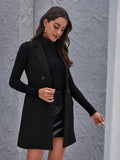 Lapel Collar Double Breasted Vest Coat