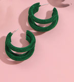 Green C Shape Earings( Clearance sale