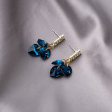 Blue Crystal Zircon Earrings