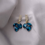 Blue Crystal Zircon Earrings