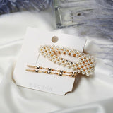 Metal Pearl Decor Hair Pin 3pcs