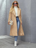 Notched Collar Single Button Overcoat