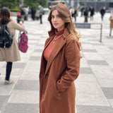 Notched Collar Single Button Overcoat