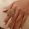 Star Flower Rhinestone Decor Ring( Clearance sale