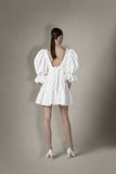 Parien High Waist V-neck Backless Slim Fit Dress