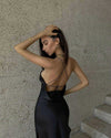 Slim-Fit Sling Backless Slit Dress( Clearance sale