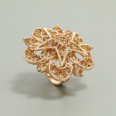 Star Flower Rhinestone Decor Ring( Clearance sale
