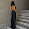 Slim-Fit Sling Backless Slit Dress( Clearance sale